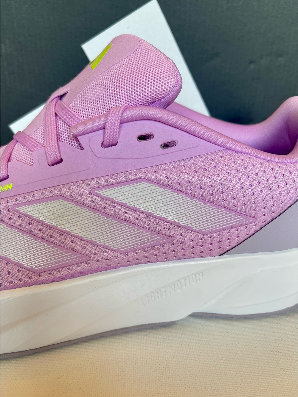 NIB ADIDAS WOMENS DURAMO SL LIGHTMOTION RUNNING SHOES BLISS LILAC SIZE 8.5 - Picture 6 of 12